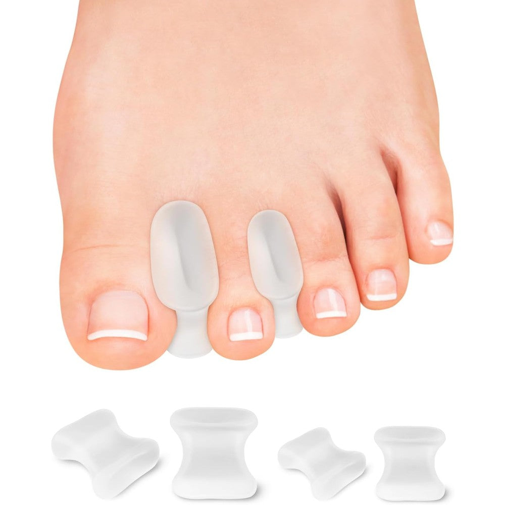 Pgrode 12 Pack Gel Toe Separators front view for foot pain relief