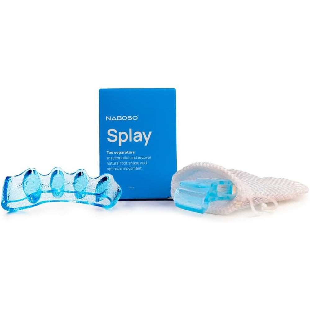 Naboso Splay 2.0 Gel Toe Separators blue front view packaging