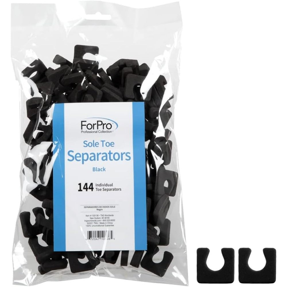 ForPro Professional Collection Sole Toe Separators black foam front view