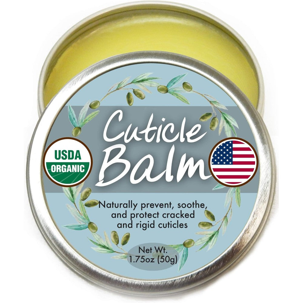 Aode Organic Cuticle Cream Balm tin front view 1.75 ounce