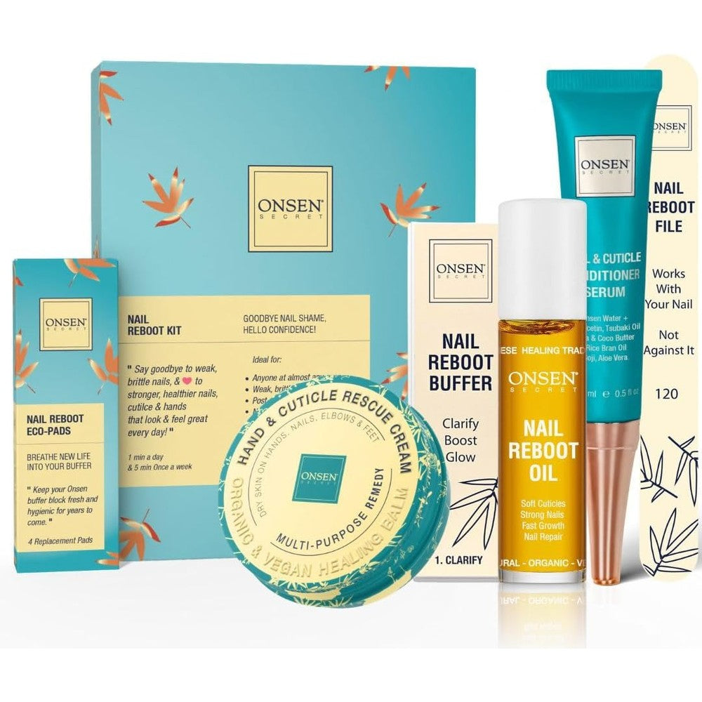 Onsen Secret Advance Rescue Nail Kit front view of packaging