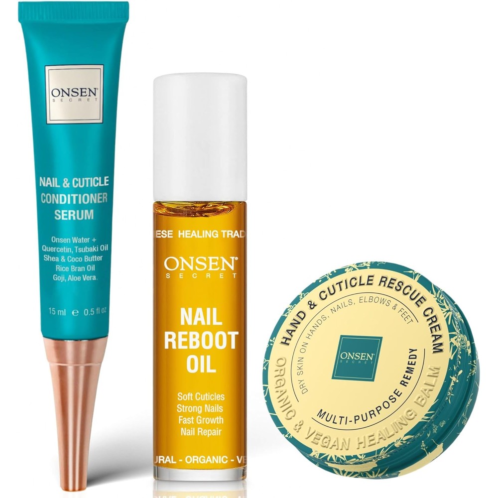 Onsen Secret Nail and Cuticle Rescue Kit front view packaging
