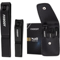 Fixbody black stainless steel nail clipper set front view