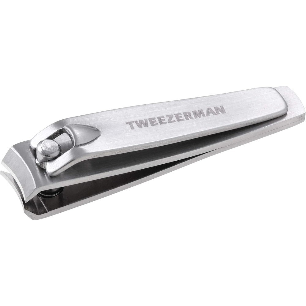 Tweezerman stainless steel fingernail clipper front view