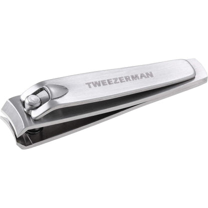 Tweezerman stainless steel fingernail clipper front view
