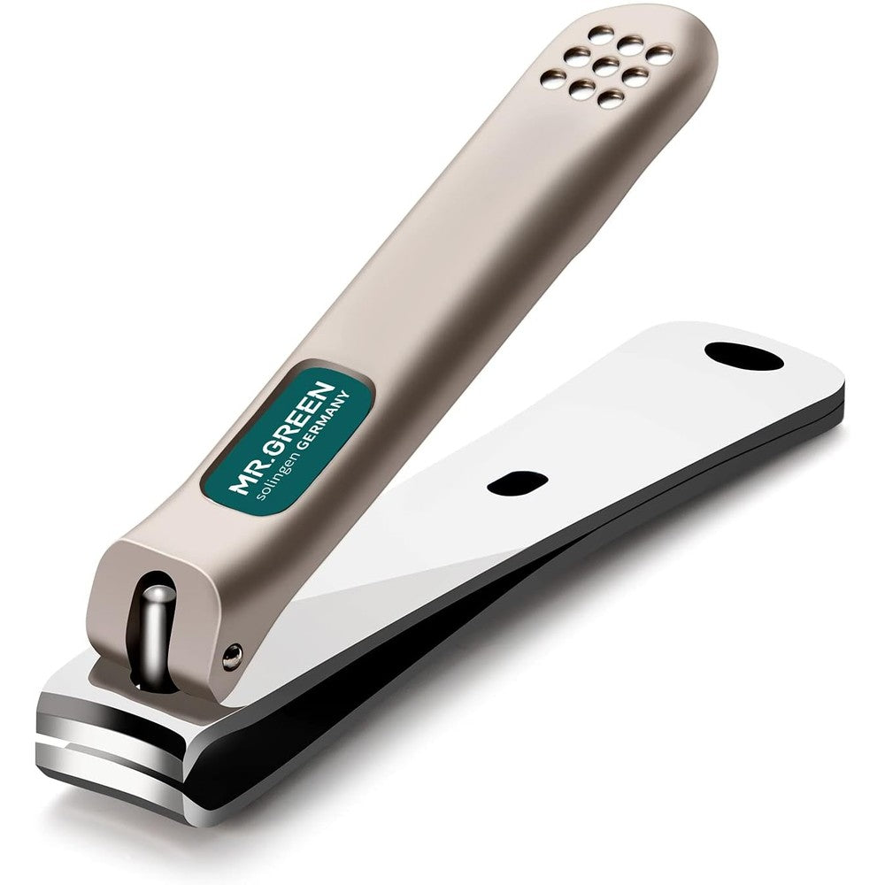 Mr. Green stainless steel nail clipper medium front view