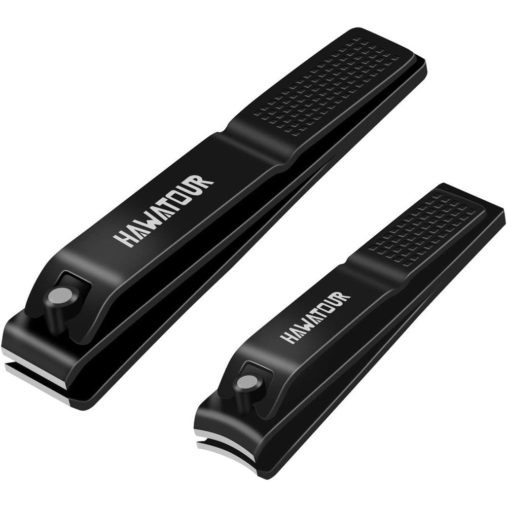 Hawatour nail clippers set in black finish front view