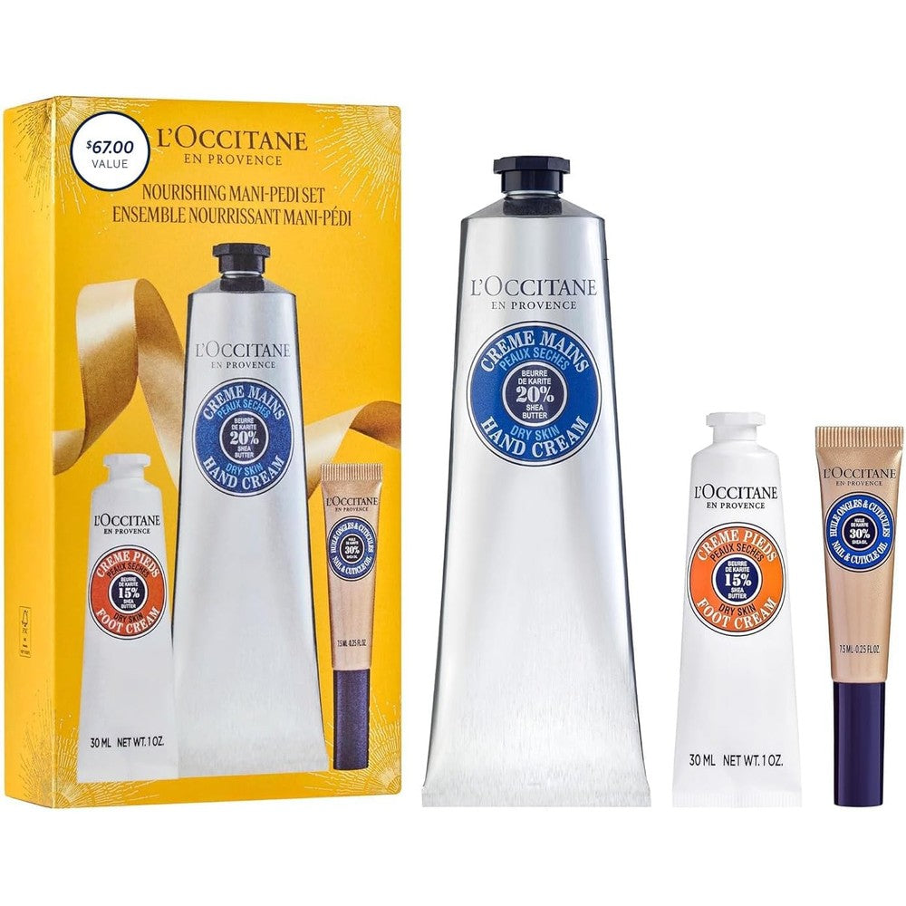 Loccitane Nourishing Mani Pedi Gift Set front view