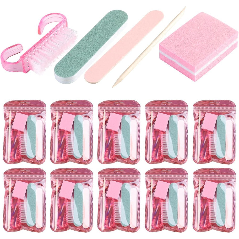 Fcozpjk Disposable Manicure Kit 10 Packs front view