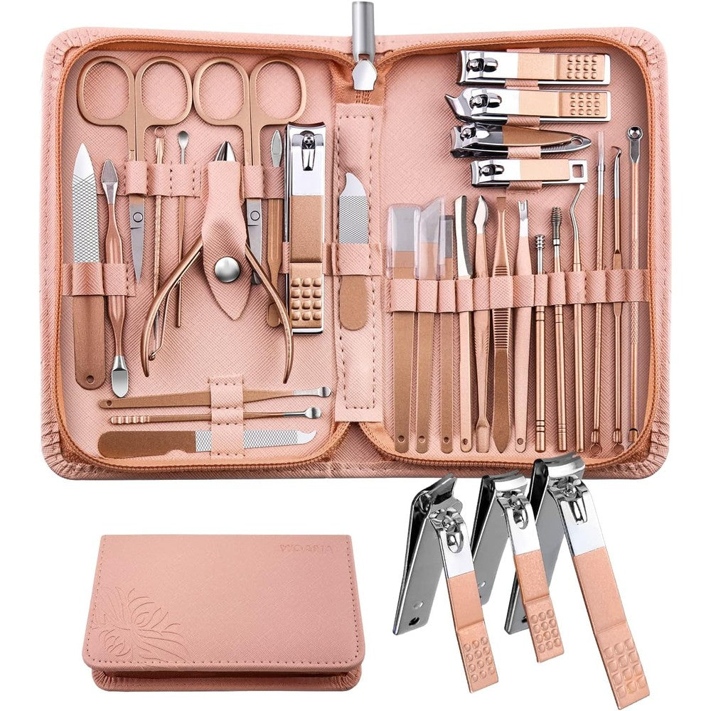 Woama 30 in 1 manicure pedicure kit professional stainless steel set
