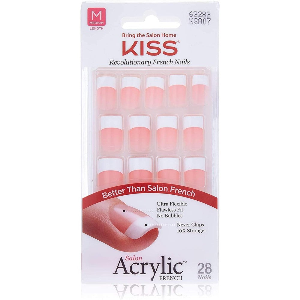Kiss Salon Acrylic French Kit Sure Thing Medium packaging front view