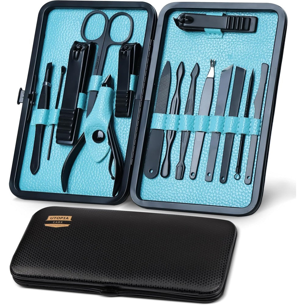 Utopia Care 16 Piece Professional Manicure and Pedicure Kit front view