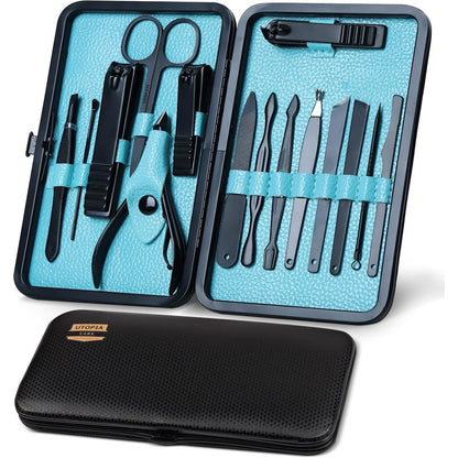 Utopia Care 16 Piece Professional Manicure and Pedicure Kit front view
