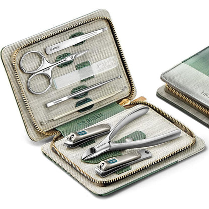 MR.GREEN 8-piece professional manicure and pedicure kit in green case
