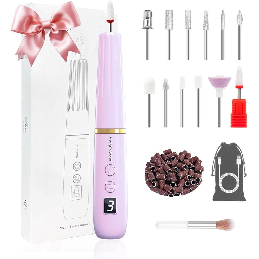 Karrong purple electric nail drill machine front view for manicure