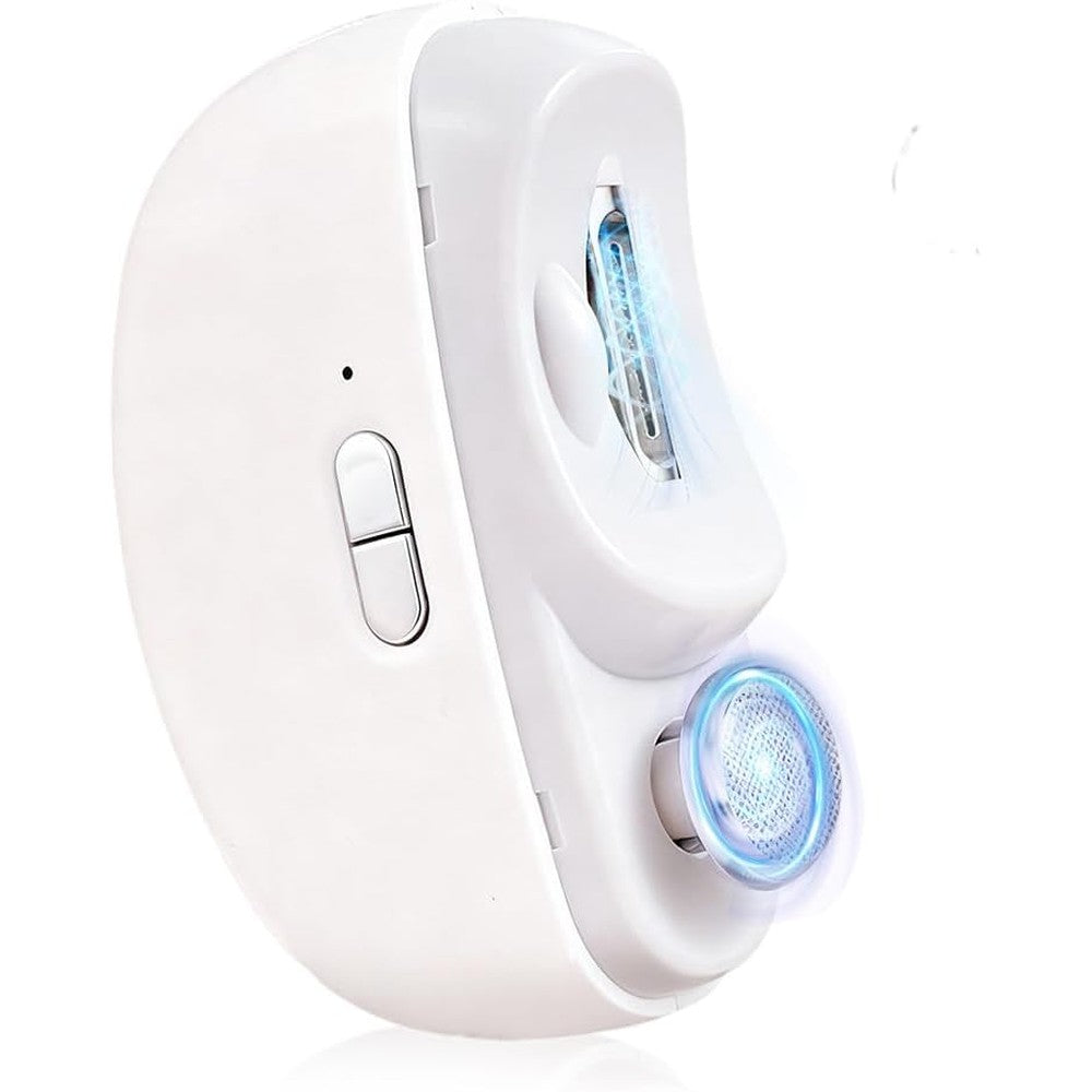 VLZLQ 2026 Upgrade 2-in-1 electric nail clipper white front view