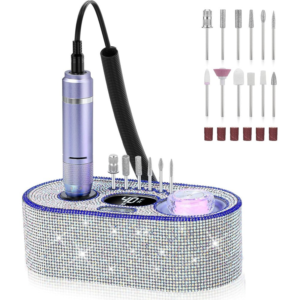 Dednmsca Sparkly Professional Nail Drill Kit front view