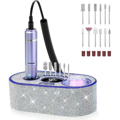 Dednmsca Sparkly Professional Nail Drill Kit front view
