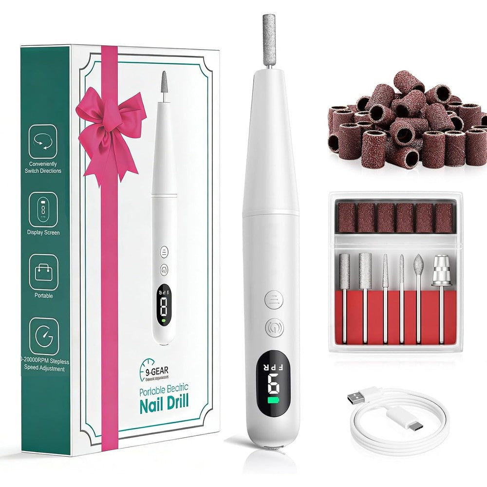 Shilpkala Enterprises salon-grade electric nail drill white front view