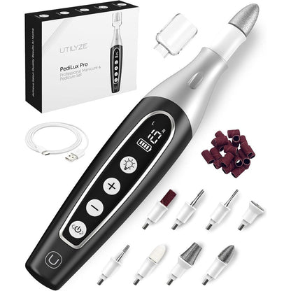 Utilyze PediLux Pro professional cordless manicure pedicure kit black