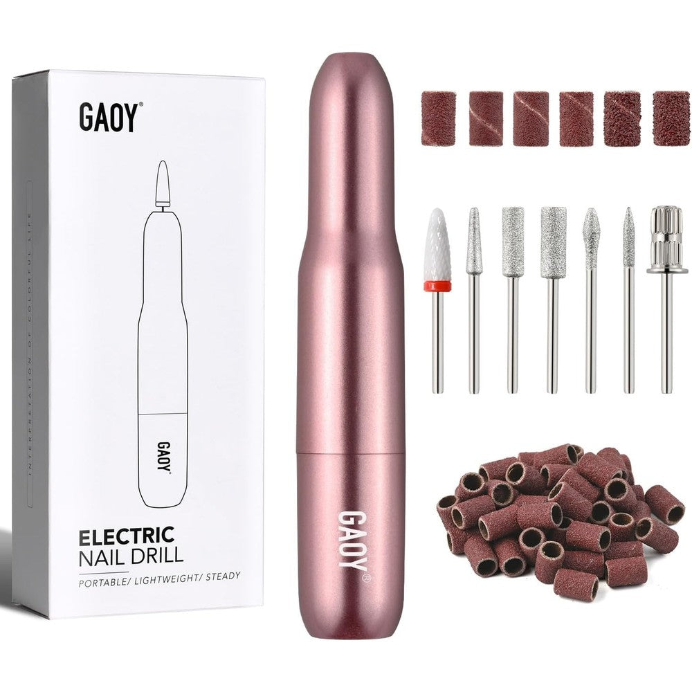 Gaoy Electric Nail Drill Kit in pink front view