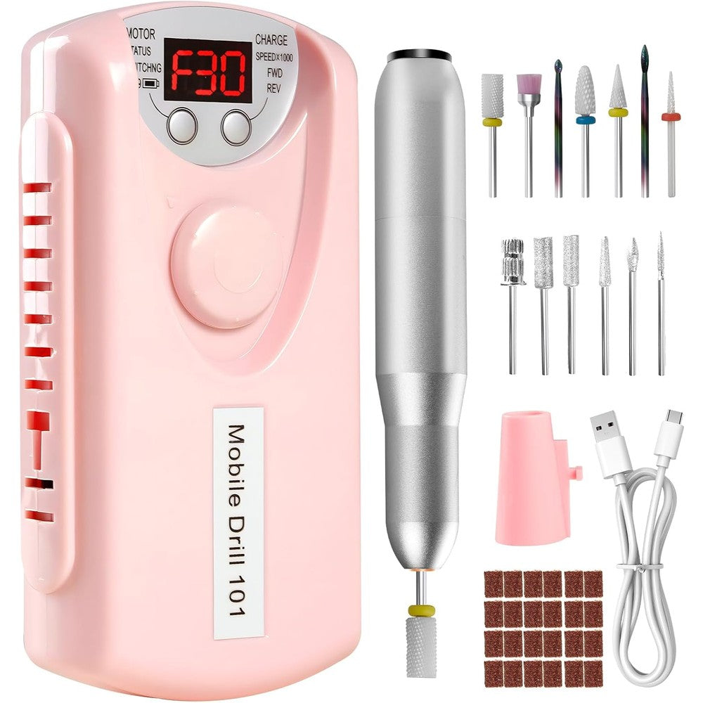 Droyek portable electric nail drill kit front view