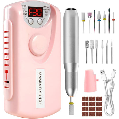 Droyek portable electric nail drill kit front view