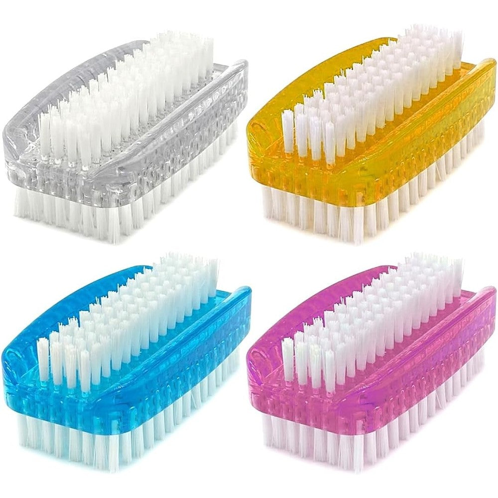 Rudra Retails two sided nail scrubber brush pack front view showcasing the dual bristle design