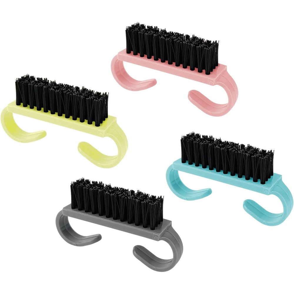 Miss Hot 4 pack nail brushes front view multicolor set