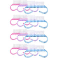 Yofan 12 Pack Handle Grip Nail Brush set front view