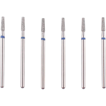 MZCMSL Tapered Barrel Cuticle Drill Bit Set front view with clear storage case