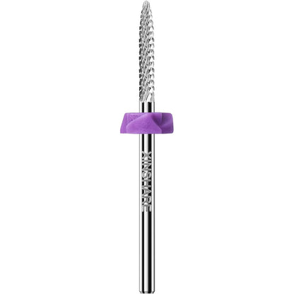 Xinshare safety under nail cleaner drill bit front view showing fine tungsten carbide flutes.