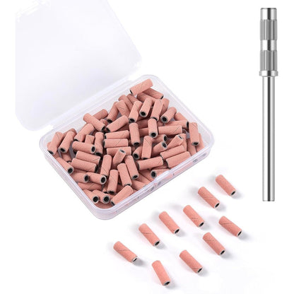 BitnBith 100pcs Small Nail Sanding Bands set front view