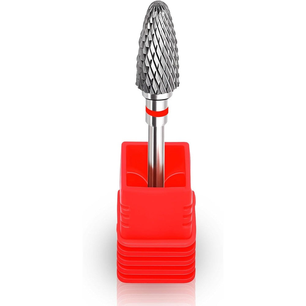 Fantexy Tungsten Carbide Cone Nail Drill Bit front view showing fine grit teeth structure.