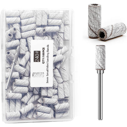 Eruika nail drill sanding bands set with mandrel bit front view