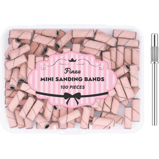 Finea 100 piece 180 grit sanding bands set for nail drill