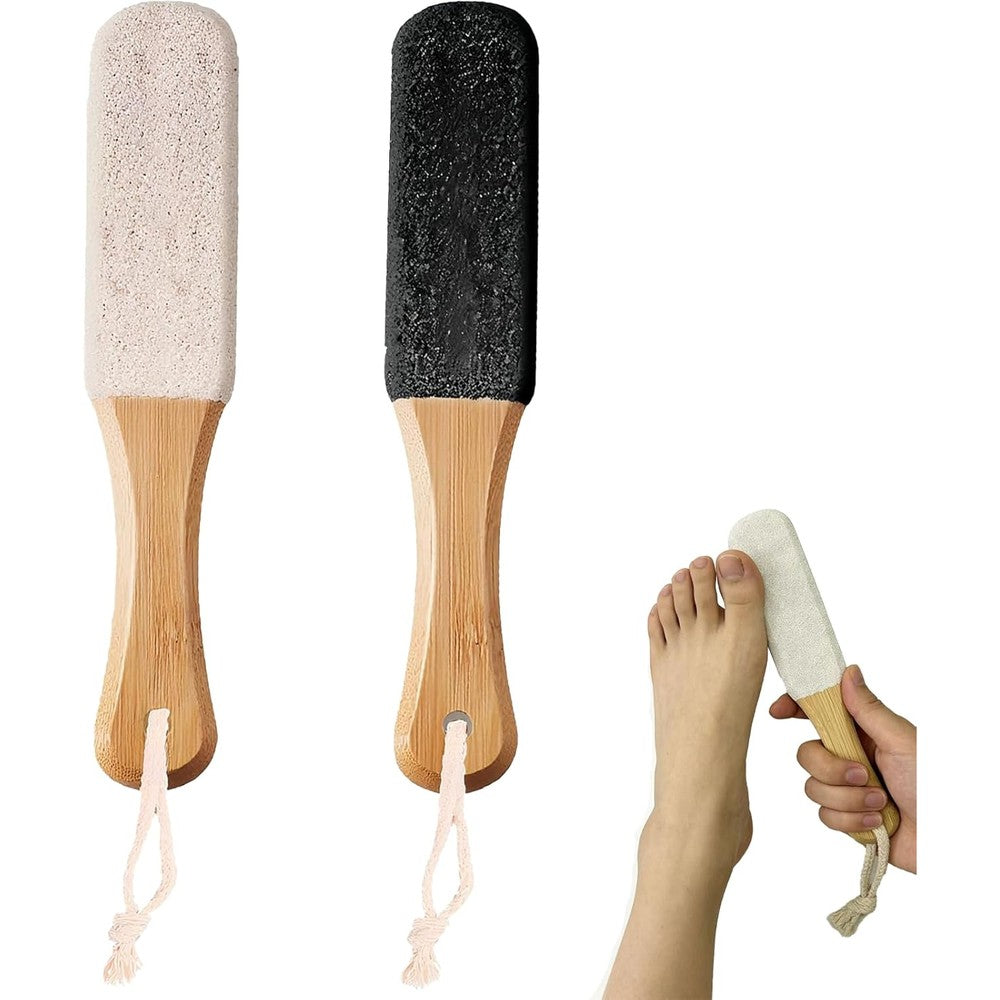 Ijpddrxyn 2-pack professional pedicure foot file and pumice stone set front view