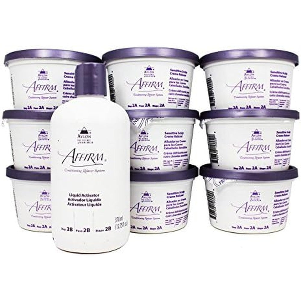 Avlon Affirm Sensitive Scalp Conditioning Relaxer 9 Single Applications front view