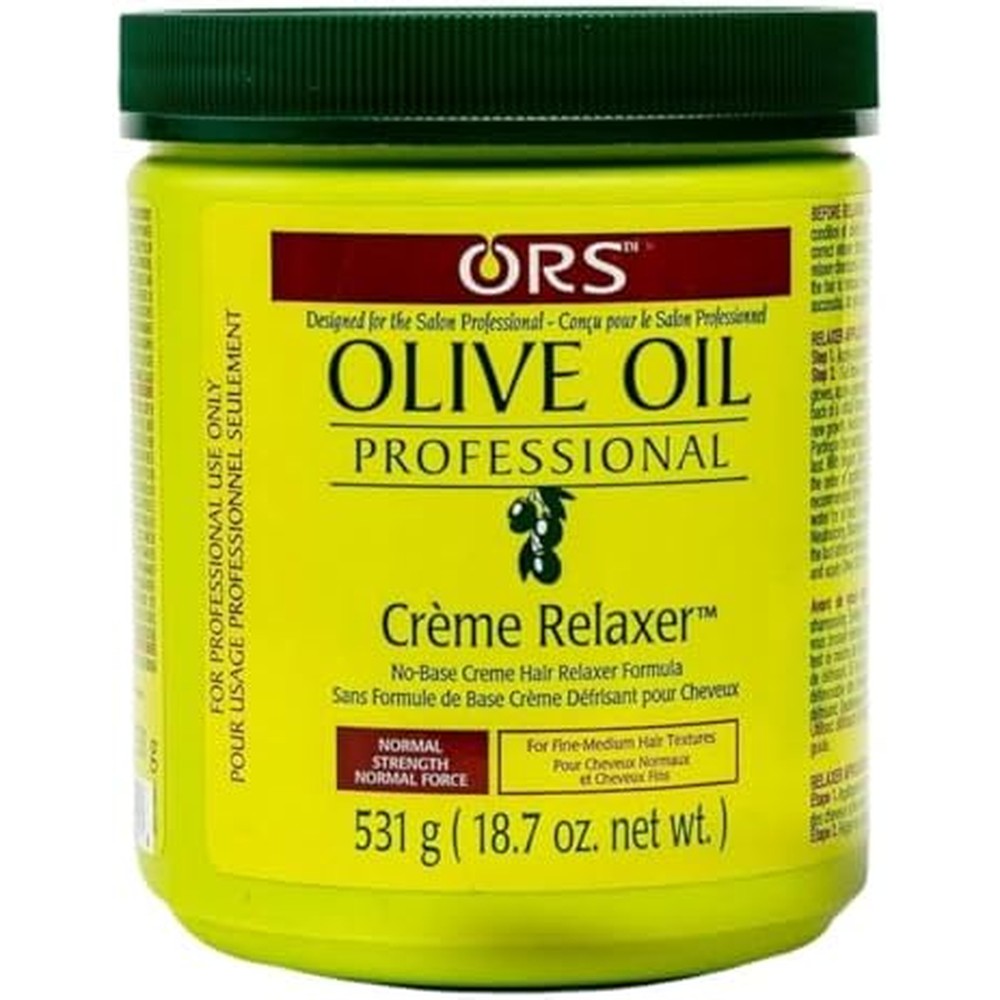 ORS Olive Oil Professional Creme Relaxer Normal Strength two pack front view for salon quality hair straightening