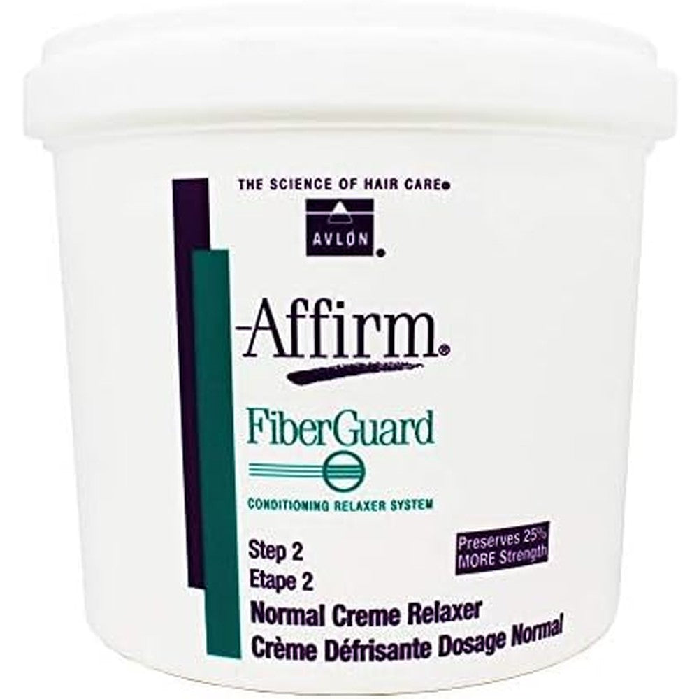 Avlon Affirm FiberGuard Normal Creme Relaxer front view for professional hair smoothing.
