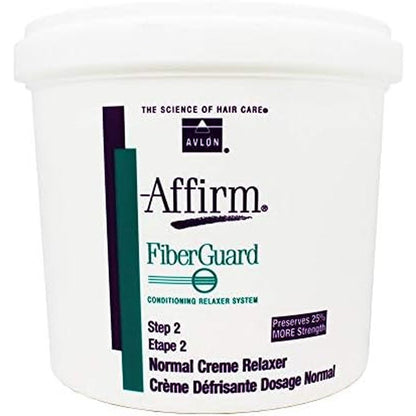 Avlon Affirm FiberGuard Normal Creme Relaxer front view for professional hair smoothing.