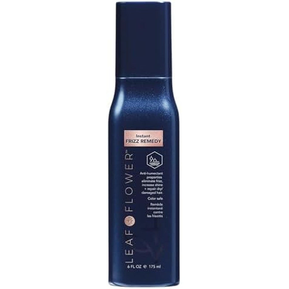 Leaf and Flower Instant Frizz Remedy 6 Ounce front view bottle for humidity protection