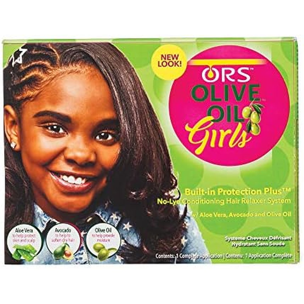 ORS Olive Oil Girls Built in Protection No-Lye Hair Relaxer Kit front view