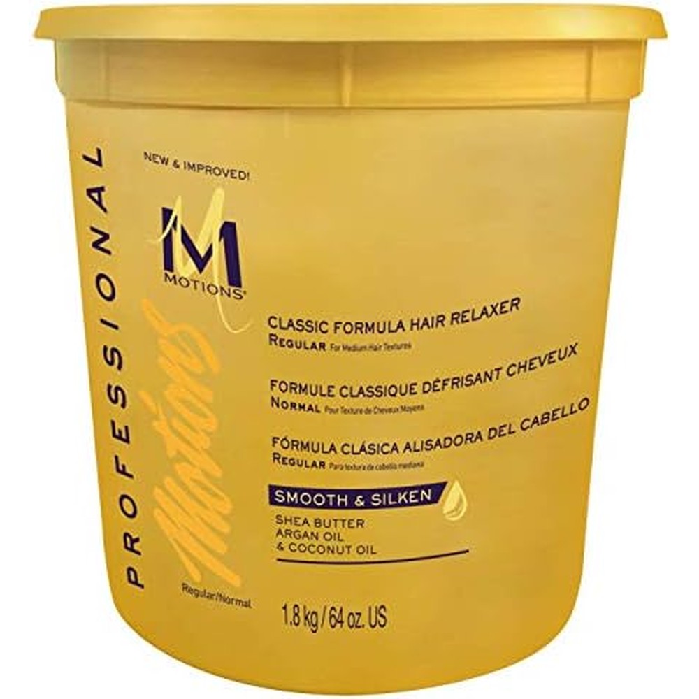 Motions Professional Smooth and Straighten Hair Relaxer regular formula front view sixty-four ounce tub