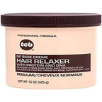 Tcb No Base Creme Hair Relaxer Regular 15 Ounce jar front view