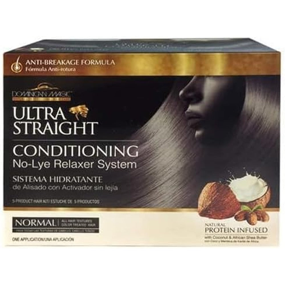 Dominican Magic Ultra Straight No Lye Hair Relaxer front view salon grade formula jar