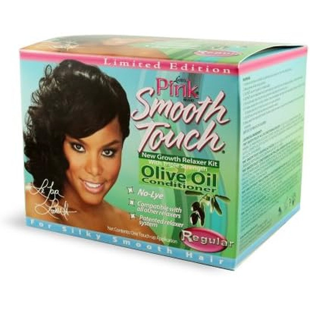 Luster's Pink Smooth Touch New Growth Relaxer Kit Regular packaging front view for hair