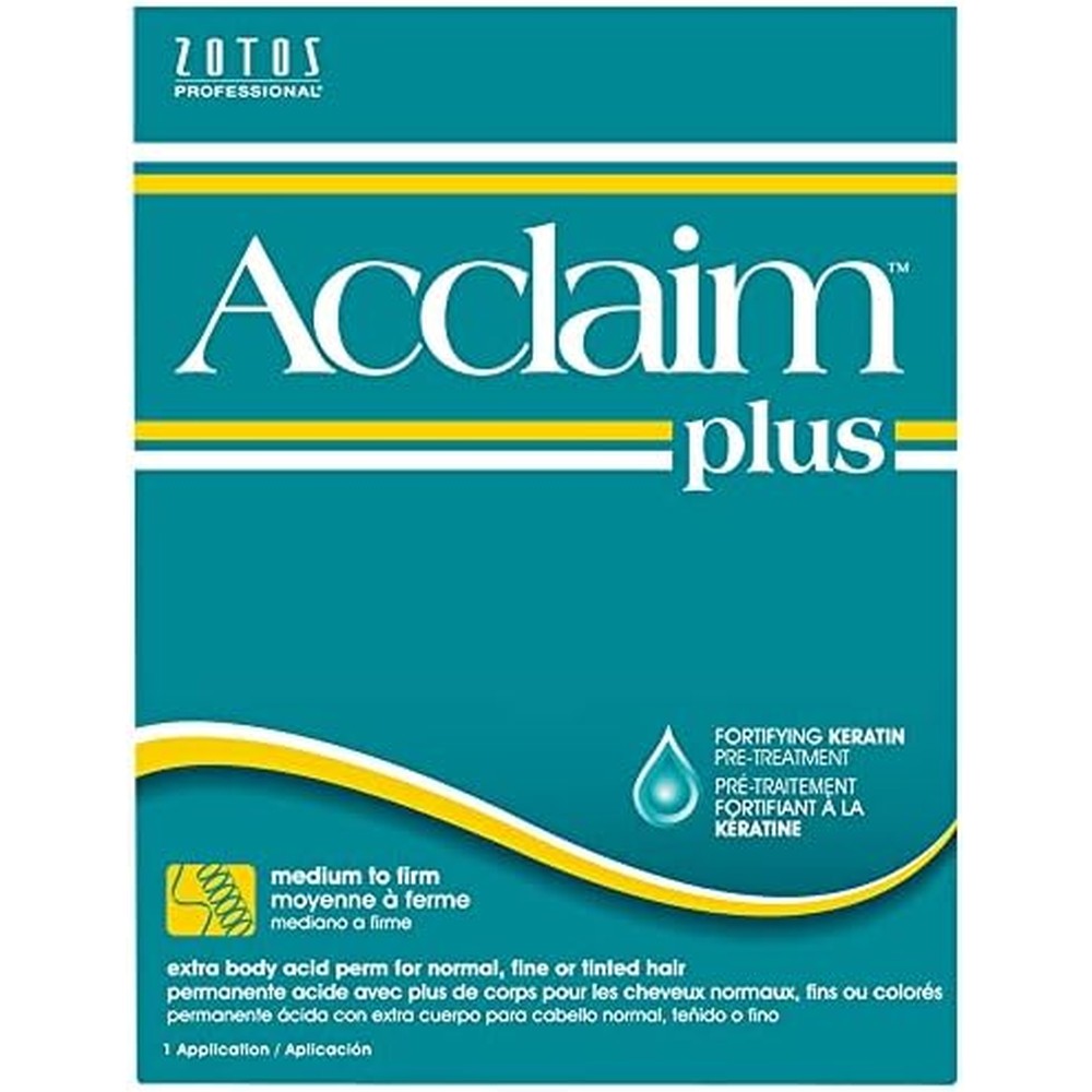 Zotos Professional Acclaim Plus Extra Body Acid Perm kit front view packaging for professional hair texture wave treatment.