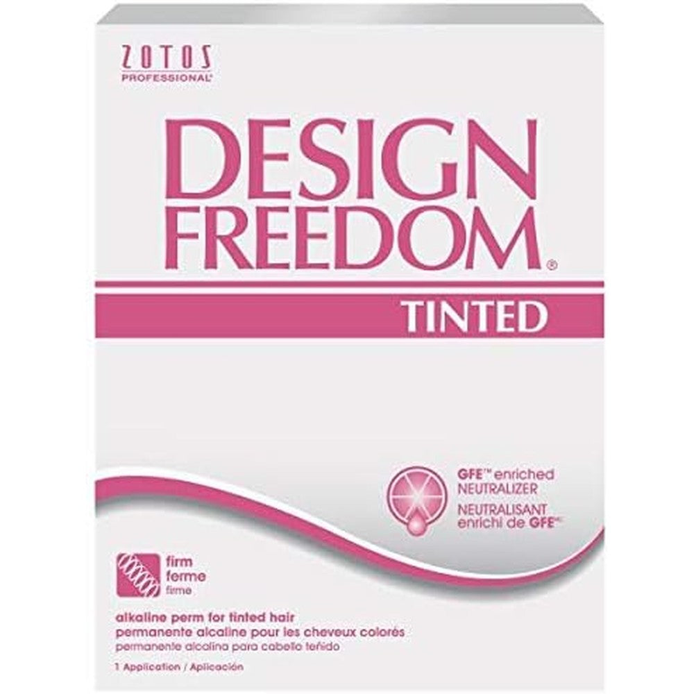 Zotos Design Freedom Tinted Alkaline Perm Pack of 4 front view professional salon hair waving kit