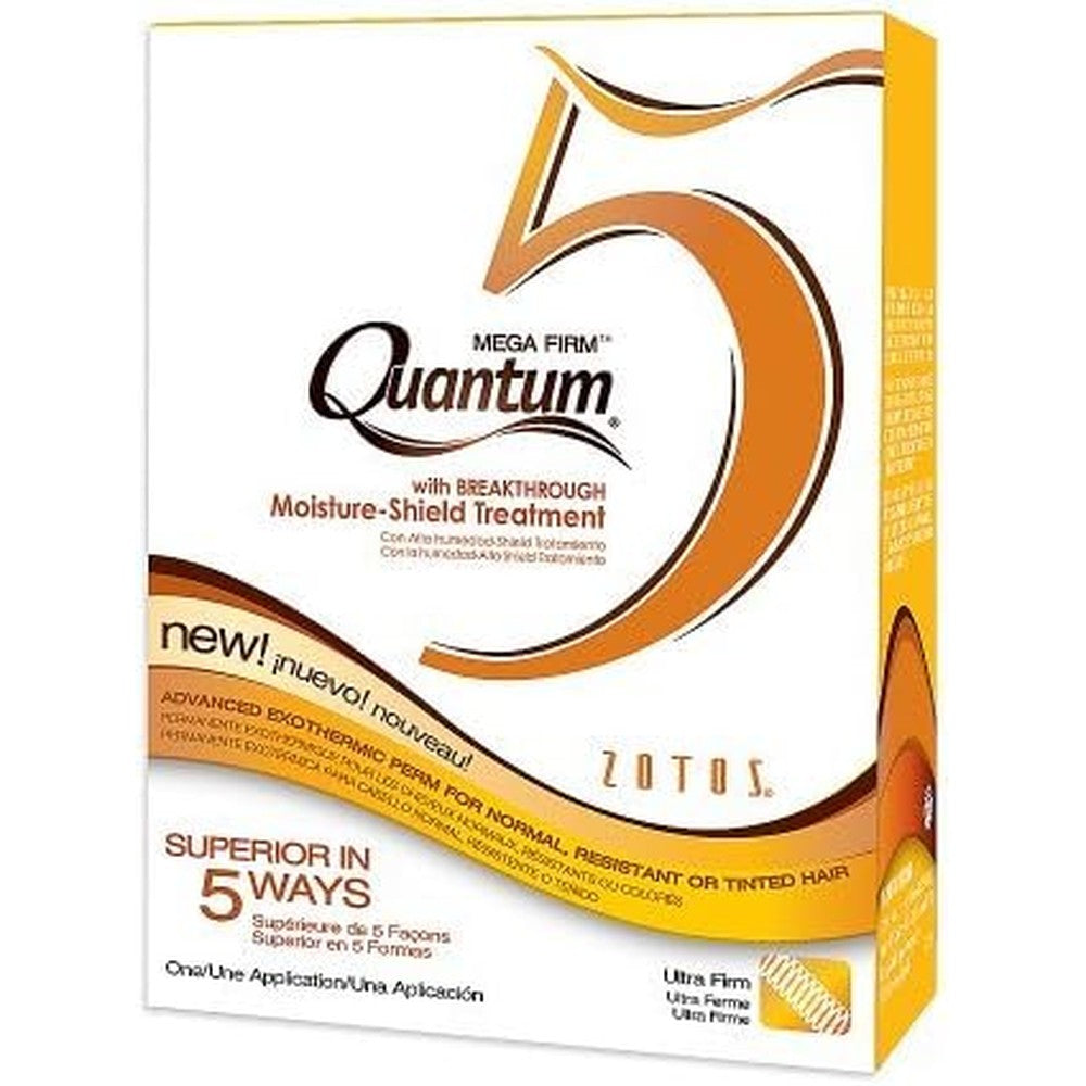 Zotos Quantum 5 Mega Firm Advanced Exothermic Perm kit front view showcasing professional hair texturizer packaging